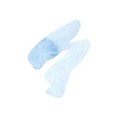 Abstract watercolor paper splash shapes isolated drawing. Illustration aquarelle for background.