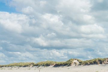 landscape with blue sky and clouds