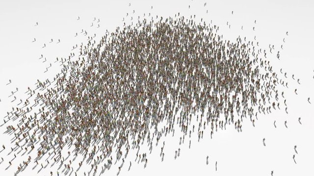 lithuania map. Group of people walk and create a map of lithuania.