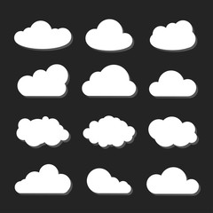 Set of Cloud Icons vector illustration