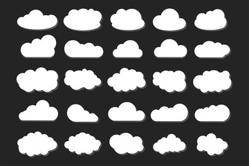 Set of Cloud Icons vector illustration