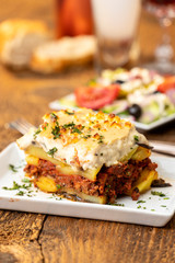 moussaka on wood