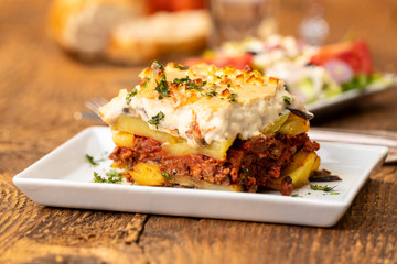 moussaka on wood
