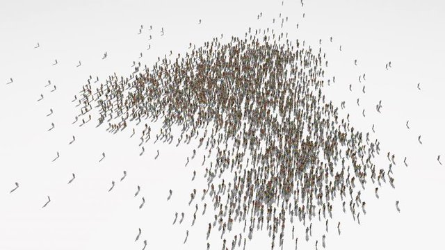 mali map. Group of people walk and create a map of mali.