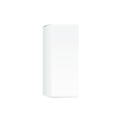 white packaging box mockup isolated on white background