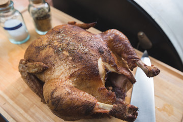 Roasted Chicken prepared and ready to carve and serve