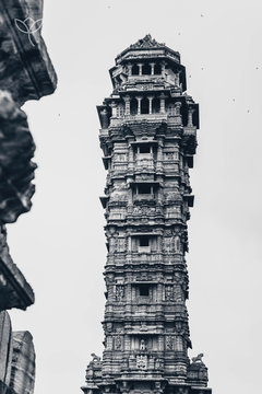 Vijay Sthambh : Tower of Victory at Chittorgarh fort, Rajasthan, INDIA