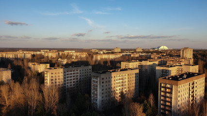 Fototapeta premium On the top of Pripyat