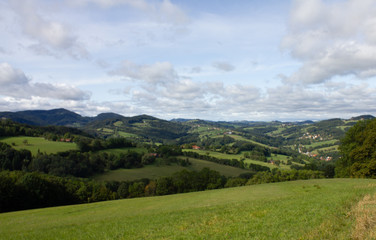 Landschaft in Niederösterreich Hügel der Voralpen