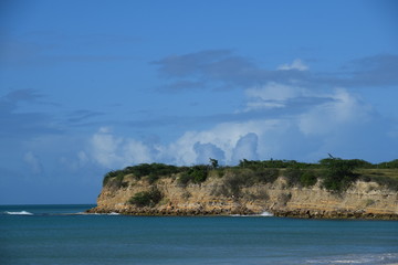 View across the bay to the headland