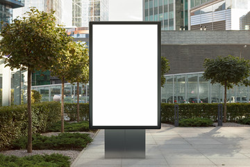 Blank street billboard poster