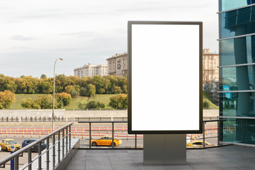 Blank street billboard poster