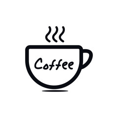 Coffee cup icon. Vector illustration