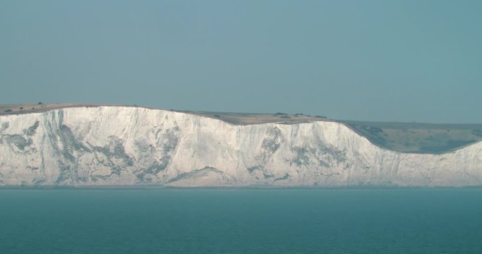 white cliffs dover england baot ferry coast