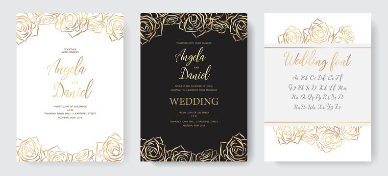 Wedding Gold Rose Font