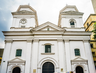 Fototapeta na wymiar View on Basilica of Our Lady of Candelaria, Medellin, Antioquia Department, Colombia
