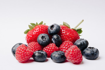 ripe juicy tasty berries on a white background