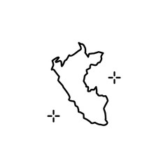 Map Peru icon. Element of Peru icon