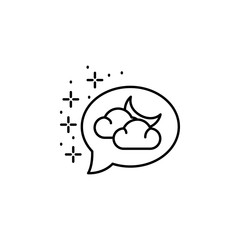 Dreams moon clouds icon. Element of sweet dreams icon