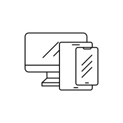 Pc tablet smartphone icon. Element of user experience icon