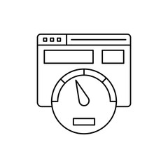 Web browser speedometer icon. Element of user experience icon