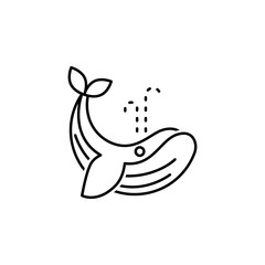 Ecology environment blue whale icon. Element of ecology environment icon