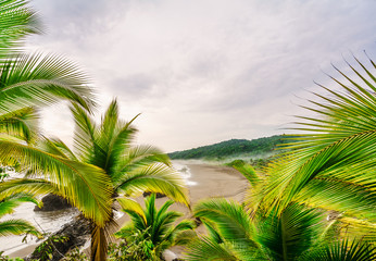 Beautiful beach Almejal at the Pacific Ocean coast in Choco region by El Valle next to Bahia Solano in Colombia © streetflash