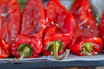 Roasted red peppers
