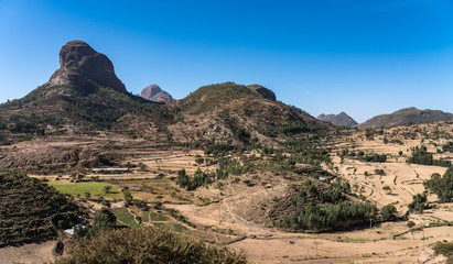 Landscape in Gheralta in Tigray, Northern Ethiopia.