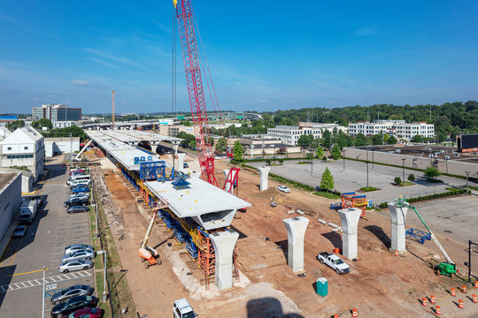 Interstate Bridge construction 