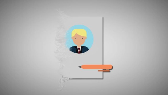Curriculum color fading effect mp4 video on gray background