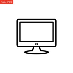 monitor, laptop, pc icon vector