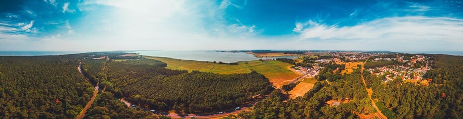 giant 180 degree panoramic picture about usedom at baltic sea