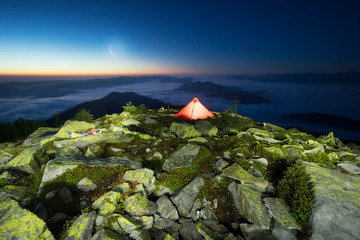 Star Bivouac with Red Tent © panaramka