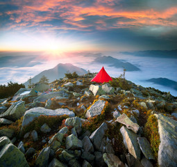 Star Bivouac with Red Tent