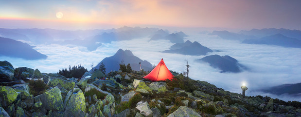 Star Bivouac with Red Tent