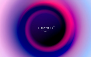 Abstract background with colorful smooth flow of colors. Beautiful blurred backdrop with amazing fluid gradient. Liquid design in trendy colors with gradual blend between shades. Vector illustration
