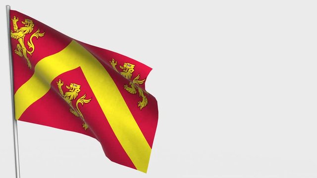 Anglesey waving flag animation on Flagpole.