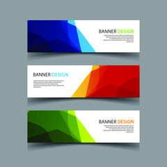 Naklejka premium Vector Abstract design banner web template