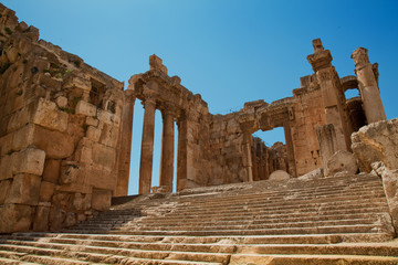 Baalbeck, Lebanon: Ancient Roman Ruins and Columns