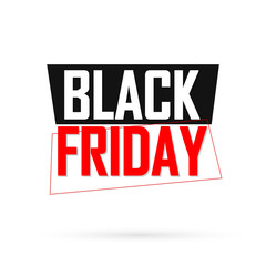 Black Friday, Sale banner design template, discount tag, app icon, vector illustration