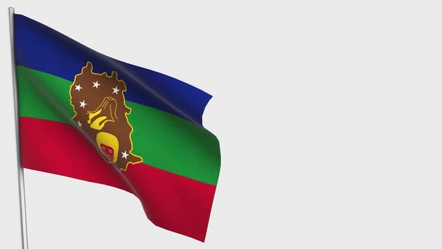Amazonas State waving flag animation on Flagpole.