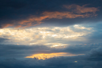 Fototapeta na wymiar Nimbus clouds at sunset