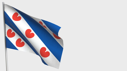 Frisian Flag waving flag illustration on flagpole.