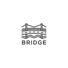 bridge road. Vector logo icon template