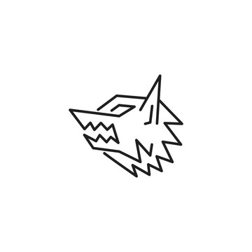 Abstract wolf. Vector logo icon template