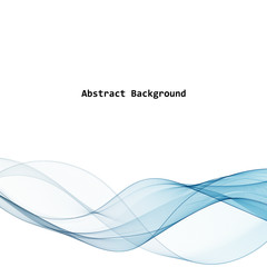 Blue abstract wave. template for advertising. presentation layout. eps 10