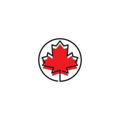 Maple leaf, autumn. Vector logo icon template