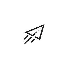 Paper plane. Vector logo icon template