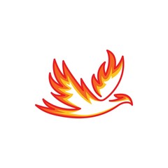 Naklejka premium Phoenix bird. Vector logo icon template